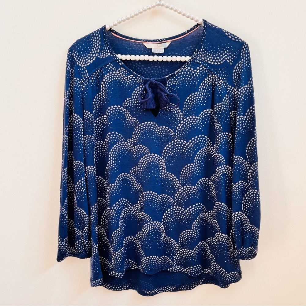 Boden Aurelia Clouds Print Wool Blend Top